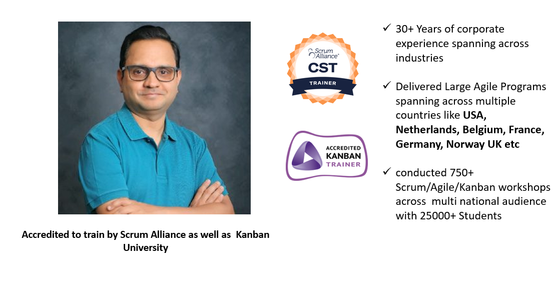 Amit - A seasoned Agile Coach and Trainer with 30+ years experience