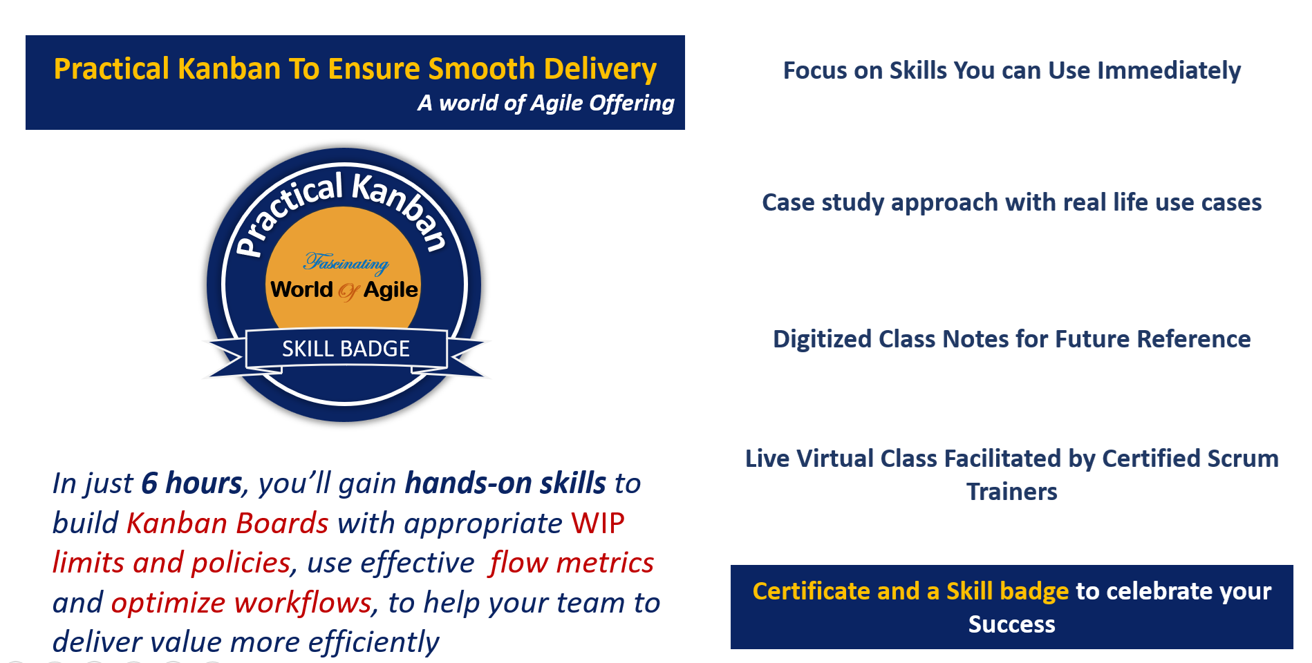 Kanban Skill badge at world of Agile